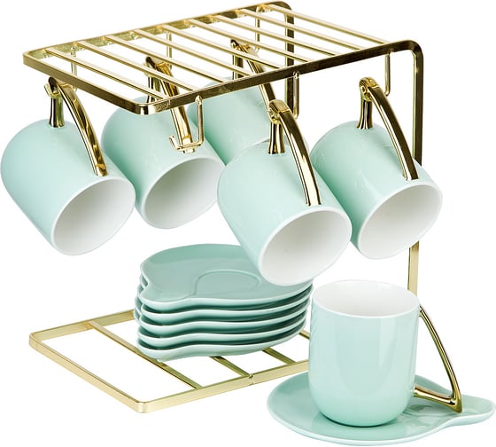 Изображение товара Чайный набор Nouvelle 5th avenue, 12 предметов на 6 персон, на металлической подставке, 240 мл 1400023