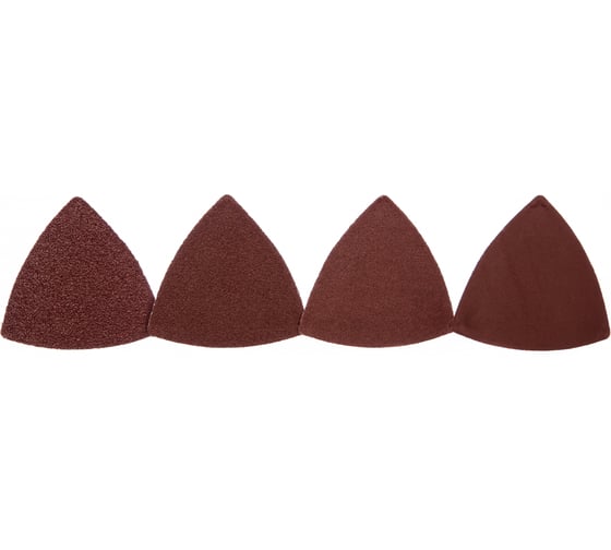 Изображение товара Набор шлифовальных листов дельтавидных (80 мм) 12 шт. ПРАКТИКА 240-423
