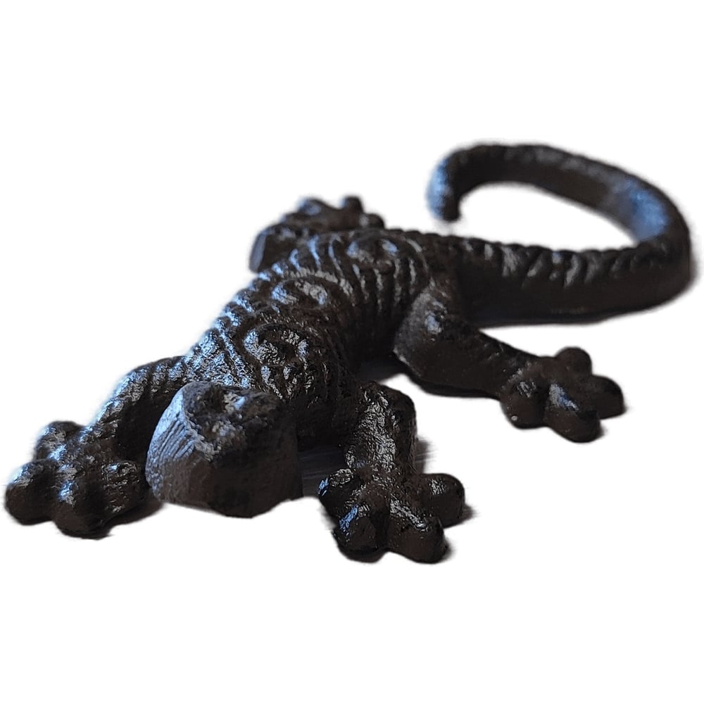 Декоративная ящерица из чугуна GLQ коричневая, малая 11.5х2х6 см GLQ 10832