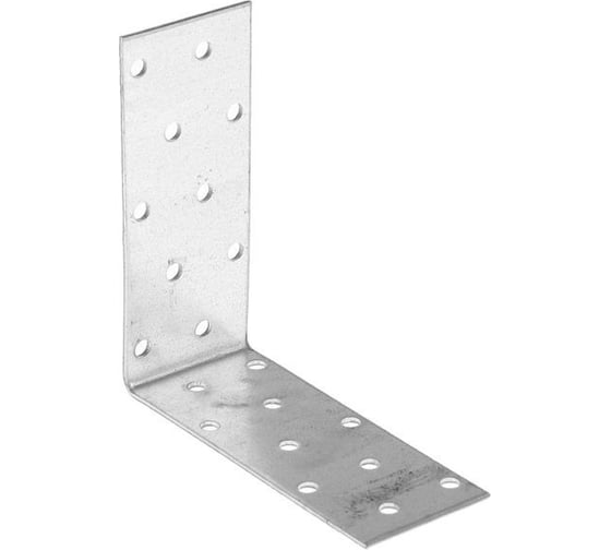 Изображение товара Крепежный равносторонний уголок Стройметиз kur 100x100x60 мм, цинк, этикетка 4610219
