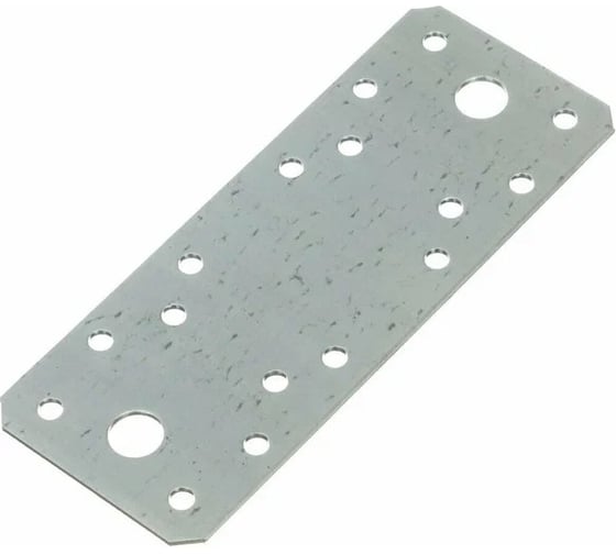 Изображение товара Крепежная пластина Стройметиз кр-140x55 мм, цинк, этикетка 4620049
