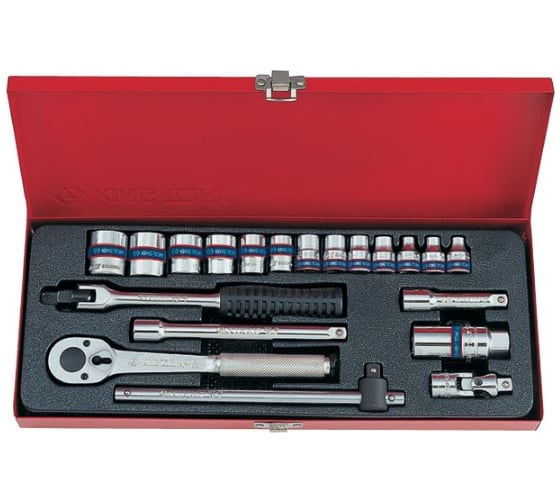 Изображение товара Набор торцевых головок с принадлежностями (3/8", шестигранные, 20 предметов) KING TONY 3520MR02