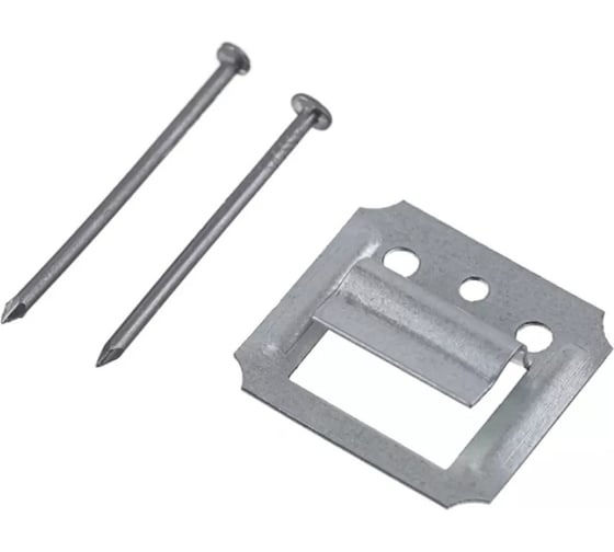 Изображение товара Кляймер Стройметиз крепеж для вагонки и панелей, №6, цинк, 80 шт., этикетка 4540129