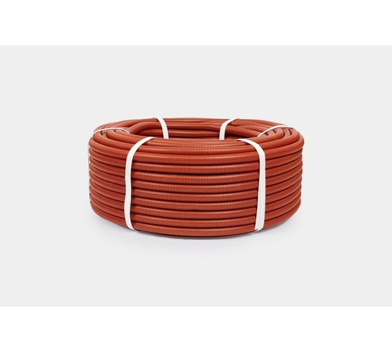 Изображение товара Гофрированная защитная труба КОНТУР D20 (28/23) красный 50 м (ПНД) 080010020100