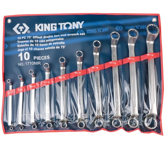 Изображение товара Набор накидных ключей (6-32 мм, 10 предметов) KING TONY 1710MR