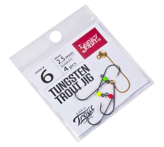 Изображение товара Джиг-головки Lucky John LJ Area Trout Game вольф, 02.5мм, кр.004 MIX1, G, R, Gr,Y, 4шт LJTATG025-GRGY