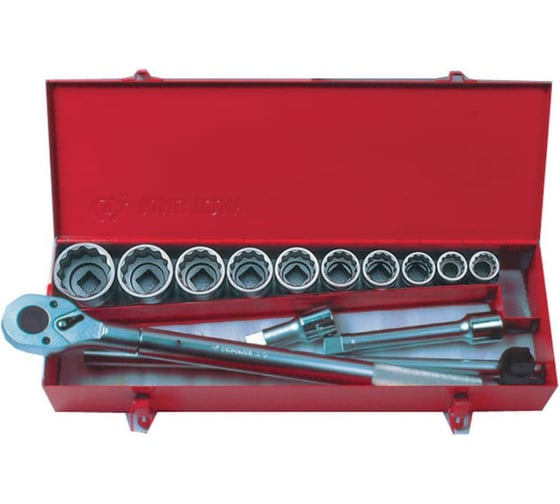 Изображение товара Набор торцевых головок с принадлежностями (3/4", двенадцатигранные, 22-50 мм, 14 предметов) KING TONY 6014MR