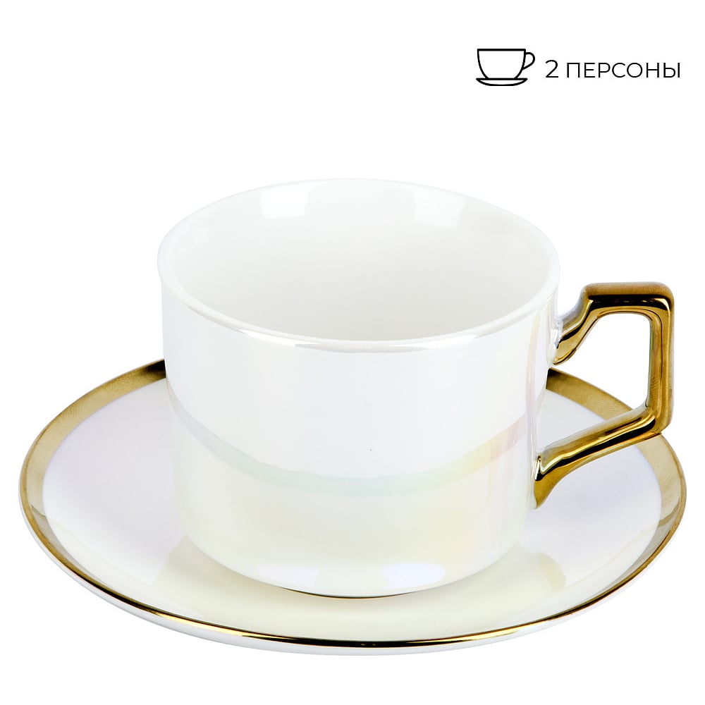 Чайный набор Nouvelle набор чайный 2 перс 5 пр фарфор f микс с золотистым кантом орнамент liberty