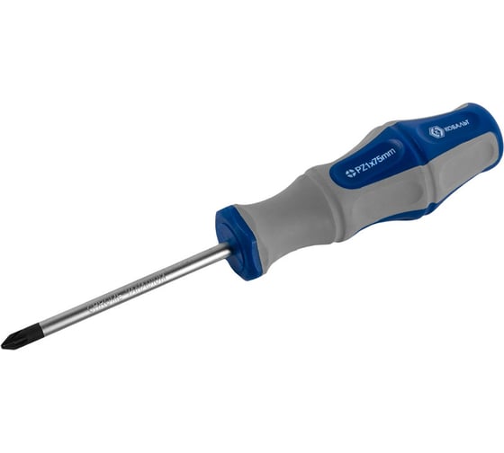 Изображение товара Отвёртка Ultra Grip PZ-1 х 75 мм CR-V КОБАЛЬТ 646-409