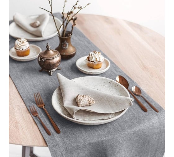 Изображение товара Сервировочная дорожка Волшебная Ночь 40/140, базальт 776592