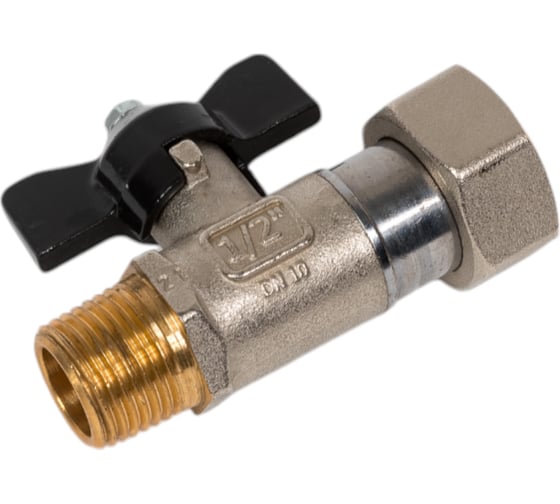 Изображение товара Шаровой кран с накидной гайкой STOUT Svb-1009-001520 нр/накидная гайка, ручка бабочка 1/2x3/4 RG0090IMMFBOHG