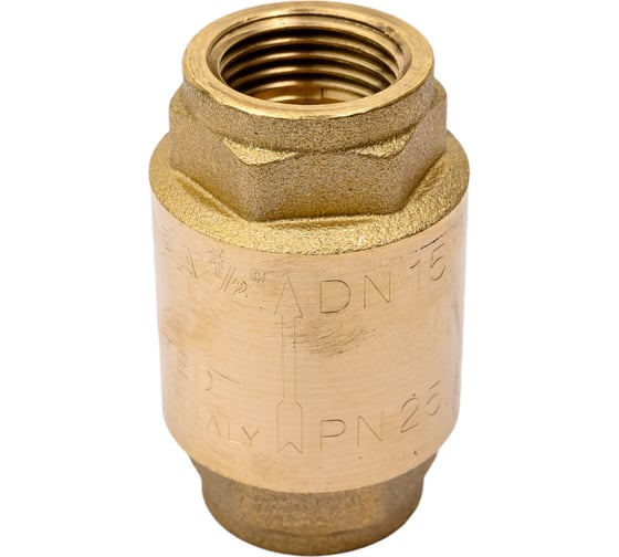 Изображение товара Обратный пружинный клапан муфтовый STOUT Svc-0011-000015 1/2" с металлическим седлом RG008T8CL6A48R