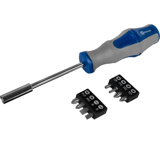 Изображение товара Отверточная рукоятка Ultra Grip с набором бит КОБАЛЬТ 646-676