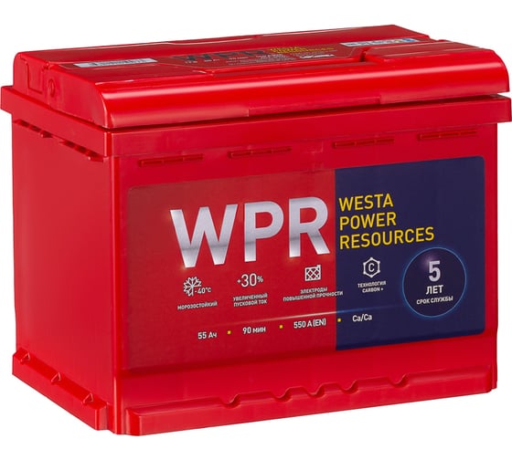 Изображение товара Аккумулятор WPR 6ст 55 VLR 0, 550 А EN, 555108310