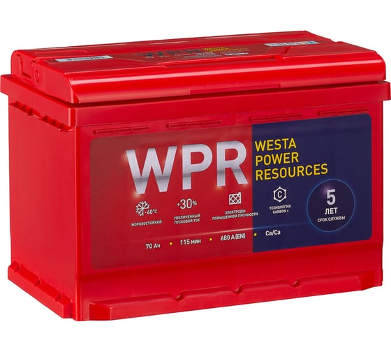 Изображение товара Аккумулятор WPR 6ст 70 VL 1, 680 А EN, 570111310