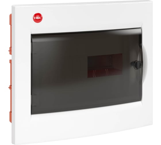 Изображение товара Встраиваемый щиток DKC с дверцей, 12 модулей, IP41, белый, с клеммным блоком 63А RB12B4TWD