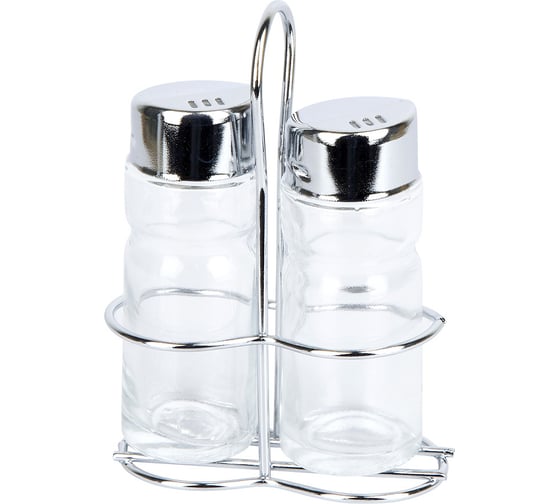 Изображение товара Набор для специй Nouvelle солонка, перечница, металлическая подставка, 50 мл 0190262