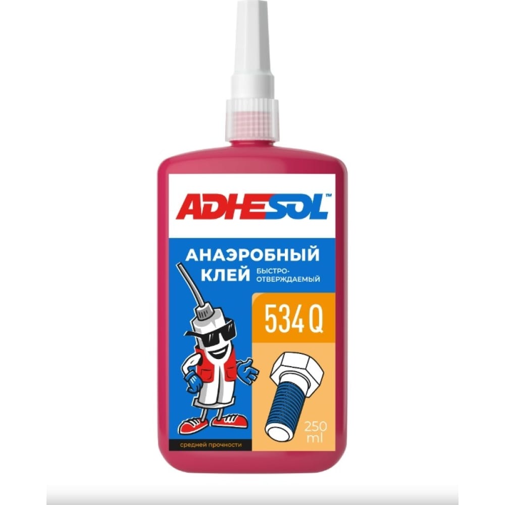 Анаэробный клей для резьбовых соединений ADHESOL высокотемпературный высокопрочный анаэробный клей для резьбовых соединений adhesol