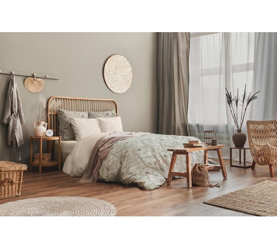 Изображение товара Комплект постельного белья Волшебная Ночь Jungles поплин, полутораспальный, с наволочками 70/70 786690