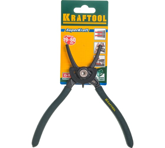 Изображение товара Съемник внутренних стопорных колец KRAFTOOL с прямыми губками 180 мм 22812-1