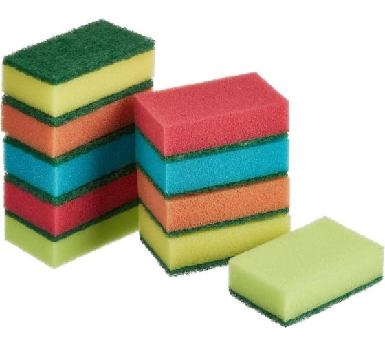 Изображение товара Губки для посуды Luscan Мини поролон, 80x50x26 мм, 10 шт в уп 549251