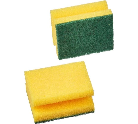 Изображение товара Губки для мытья посуды Luscan 90x70x38 мм, 2 шт 550008
