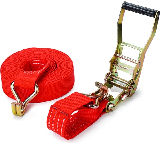 Изображение товара Стяжка груза AUTOPROFI храповый механизм 230 мм, лента 50 мм, 5000/10000 кг (усилие прямое/при обхвате), 8 метров STG-10000 (8m)