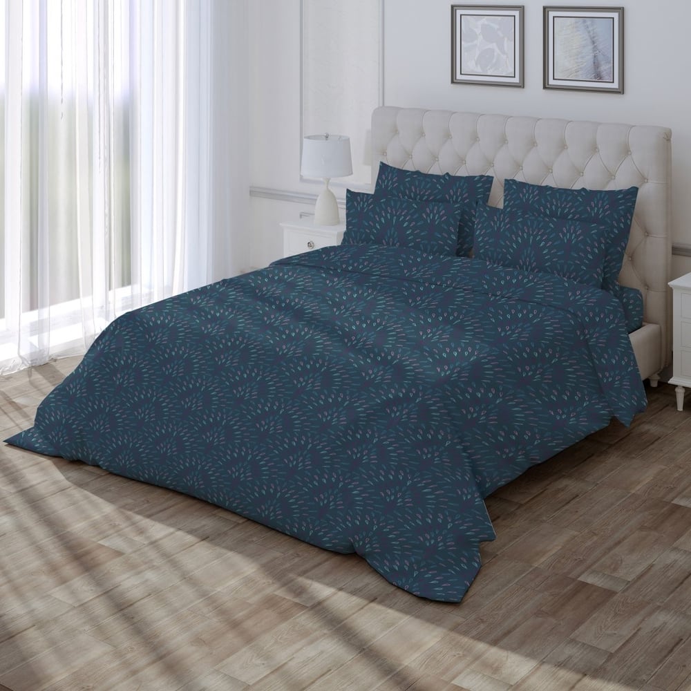 Комплект постельного белья Самойловский текстиль, размер 220х240, цвет синий