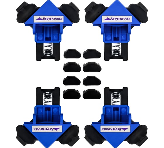 Изображение товара Набор зажимов для угловых соединений vertextools 4 предмет 20-56-4