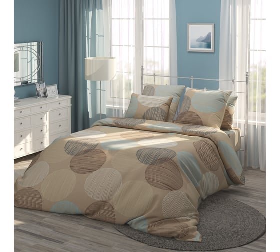 Изображение товара Комплект постельного белья Самойловский Текстиль бязь полутораспальный, с наволочками 70x70 см Капучино 762925