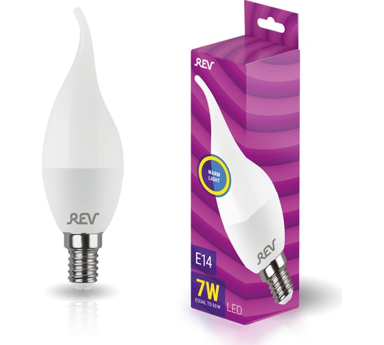 Изображение товара Светодиодная лампа REV, LED FC37 Е14 7W, 2700K, теплый свет 32351 8