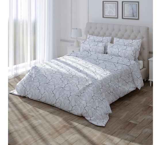 Изображение товара Комплект постельного белья Самойловский Текстиль бязь Евро, с наволочками 50x70 см Эколоджи 740896