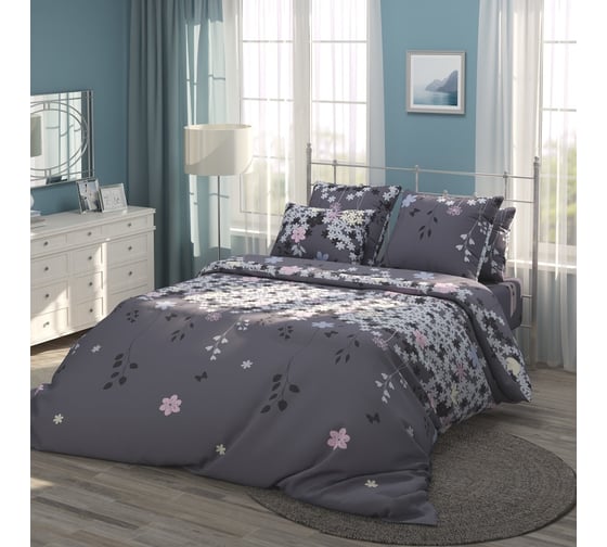 Изображение товара Постельное белье Самойловский Текстиль евро бязь 112 гр/м2 70x70 см, 2 шт Незабудка 717600 762935