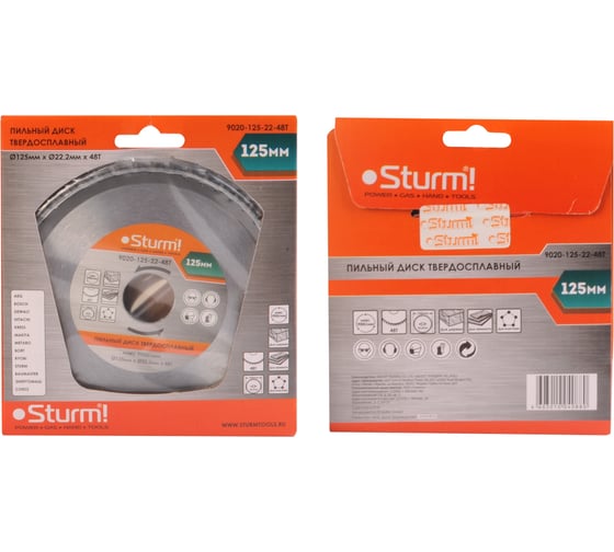 Изображение товара Диск пильный по дереву (125х22 мм; 48T) Sturm 9020-125-22-48T