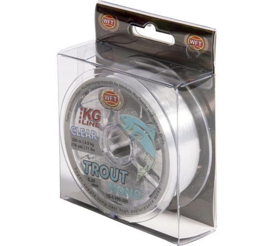 Изображение товара Монофильная леска WFT KG TROUT MONO Clear 200/020 1D-C-990-020