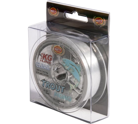 Изображение товара Монофильная леска WFT KG TROUT MONO Clear 200/018 1D-C-990-018