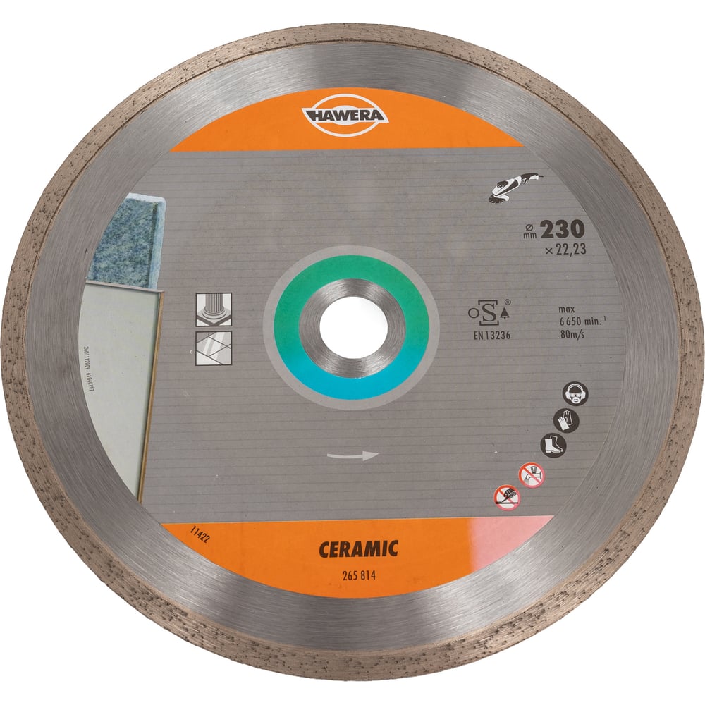 Изображение товара Диск алмазный Professional for Ceramic (230х22.23 мм) для УШМ HAWERA F00Y265814