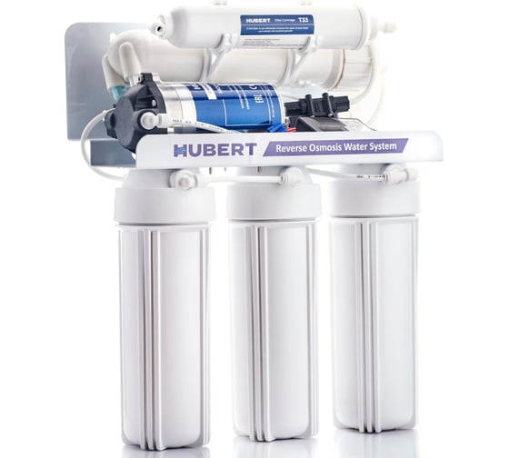 Изображение товара Фильтр обратного осмоса Hubert 5 ступеней с насосом бак металл 5F50PTF