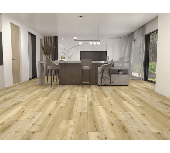 Изображение товара Ламинат Floorwood SPC Quantum 0.5 мм, 43 класс, 4V 1220x228x5 мм, c подложкой, Дуб Лоренц/Lorenz Oak, 2.23 кв.м 1901