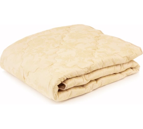 Изображение товара Стеганое одеяло Самойловский Текстиль Шерсть Ангоры/полиэстер Ангора 140x205 см Золотые вензеля, 300 г/м2 761604