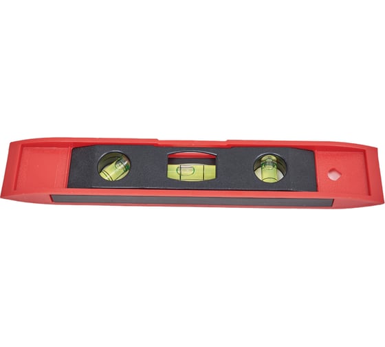 Изображение товара Магнитный уровень-торпедо КУРС 3 глазка, 225 мм 18599