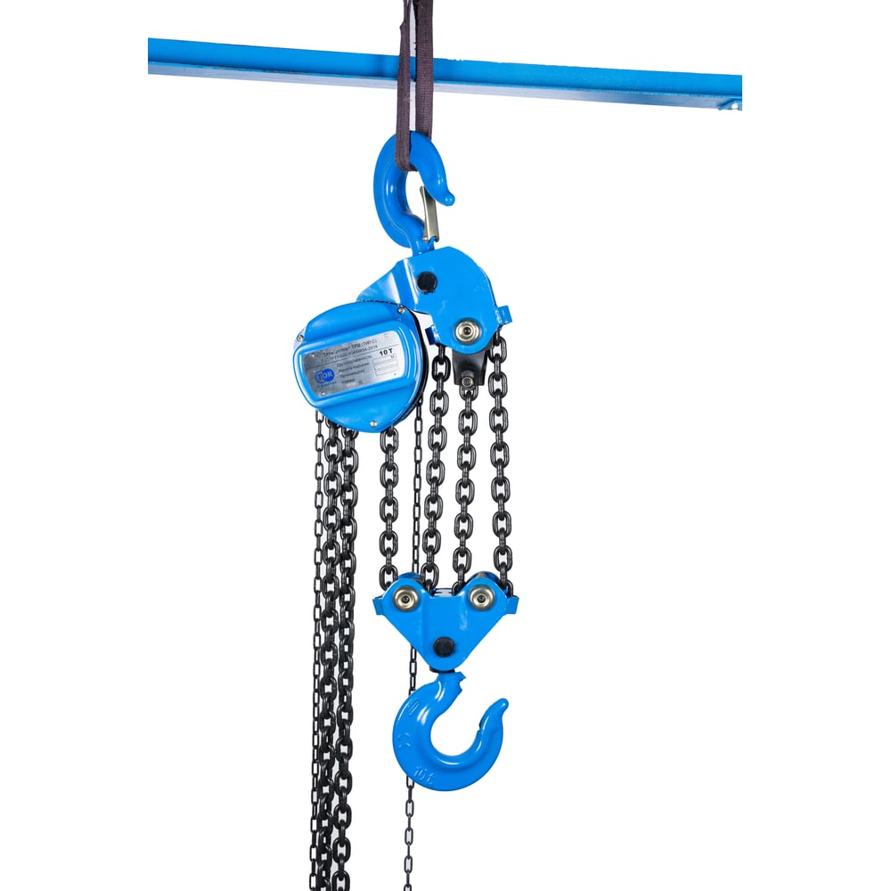 Изображение товара Ручная шестеренная таль TOR ТРШ 10ТХ9М грузоподъемность 10 тонн