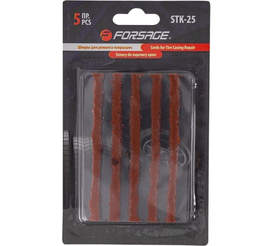 Изображение товара Шнуры для ремонта покрышек Forsage 5 шт., в блистере F-STK-25(52318)