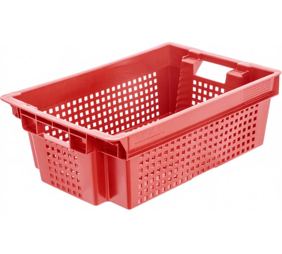 Изображение товара Ящик Тара.ру п/э, 600x400x200 мм, 1,4 кг, цв. красный 28420