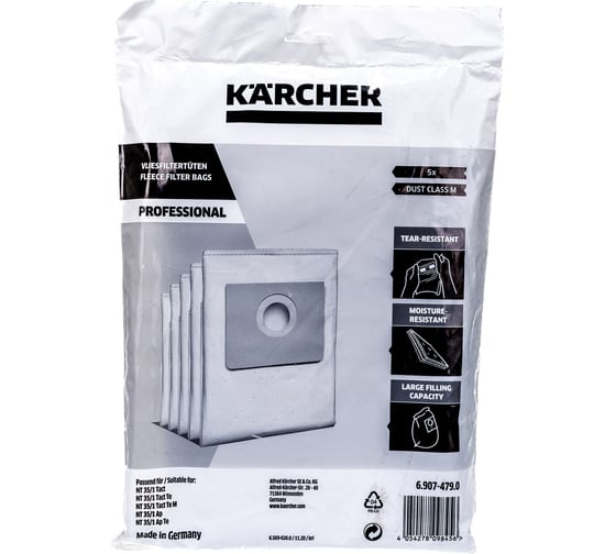 Изображение товара Мешки (5 шт; 35 л) для пылесосов Karcher 6.907-479
