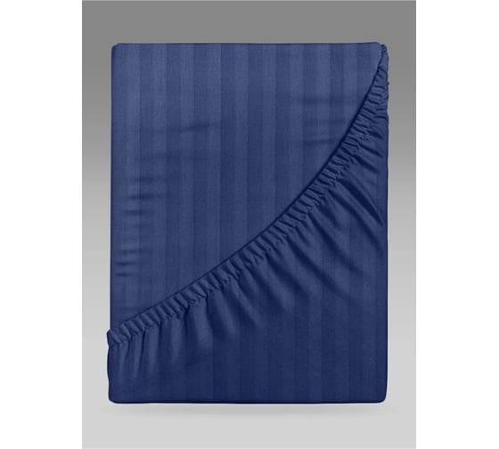 Изображение товара Простыня Verossa Stripe на резинке 180x200 см борт 30 см Indigo 784518
