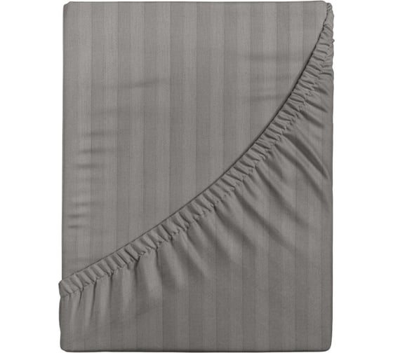 Изображение товара Простыня Verossa Stripe на резинке 180x200 см борт 30 см Gray 784511