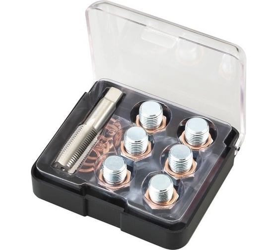 Изображение товара Набор для ремонта масляных пробок М15х1,5 кейс 19шт МАСТАК 103-47015C