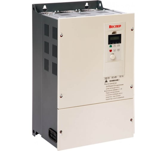 Изображение товара Преобразователь частоты Веспер E4-8400-060H 45кВт 380В, со съемным пультом VSP3588