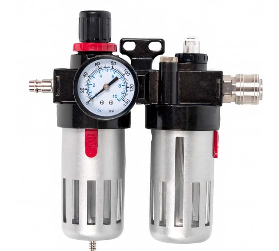 Изображение товара Регулятор давления MF-3 с лубрикатором и фильтром, разъем EURO QUATTRO ELEMENTI 771-053
